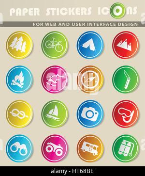 Simplement des icônes pour les loisirs actifs et de l'interface utilisateur web Illustration de Vecteur