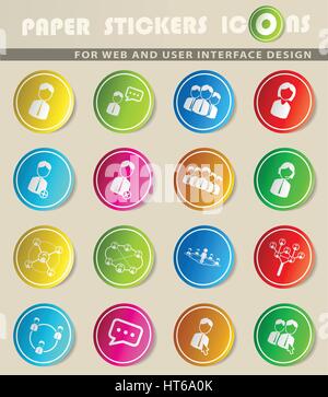 Tout simplement symbole pour la communauté et de l'interface utilisateur web icons Illustration de Vecteur