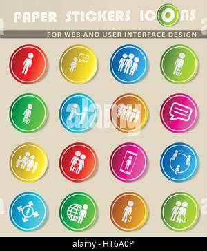 Tout simplement symbole pour la communauté et de l'interface utilisateur web icons Illustration de Vecteur