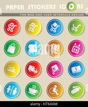 Symboles pour simplement commercial et de l'interface utilisateur web Illustration de Vecteur