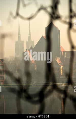 architecture, automne, breslau, cathédrale, cathédrales, église, églises, villes, ville, tourisme, voyage, tumski, wroclaw, silesiap, Banque D'Images