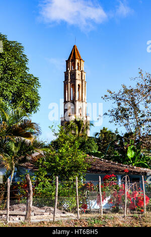 Trinidad, Cuba : Manaca Iznaga tower dans le Valle de los Ingenios valley Banque D'Images