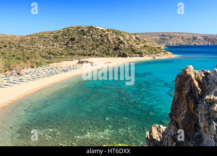 Plage de Vai, Crète, Grèce Banque D'Images