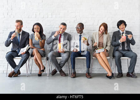 Pause de travail de l'équipe Entreprises de manger le déjeuner Concept Banque D'Images