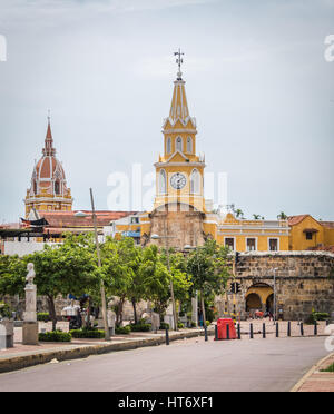 Clock Tower Gate - Cartagena de Indias, Colombie Banque D'Images