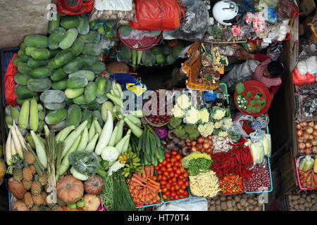 Le marché Pasar Badung dans la ville de Denpasar, l'île de Bali en Indonésie en southeastasia Banque D'Images