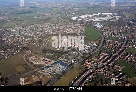 Vue aérienne de Newton Hill et Paragon Business Park, Wakefield, Royaume-Uni Banque D'Images