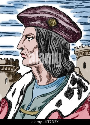 Gonzalo Fernandez de Cordoba (1453-1515). Le grand capitaine. L'Espagnol Général. La gravure. La couleur. Banque D'Images