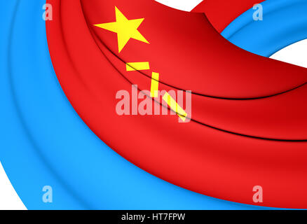 Drapeau de la Force aérienne de la République populaire de Chine. 3D Illustration. Banque D'Images
