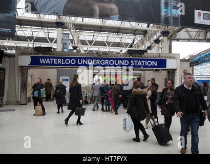 La station de métro Waterloo Londres Banque D'Images