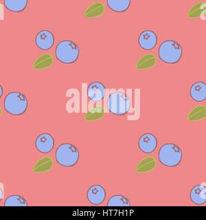 Hand drawn vector background with blueberries Illustration de Vecteur