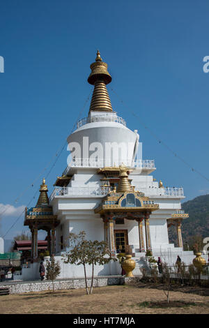 Le Bhoutan, Thimphu. Memorial Chorten Stupa (aka Thimphu ou National Memorial Chorten) Mémorial à la troisième Roi du Bhoutan, Jigme Dorji Wangchuck. Banque D'Images