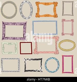 Jeu de cute frame. victorian ornaments photo dans le Vector Illustration de Vecteur