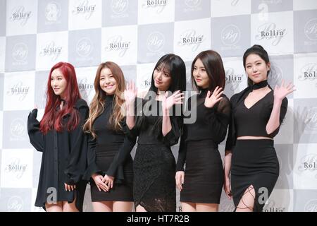 Séoul, Corée. 07Th Mar, 2017. Filles courageuses assister à la vitrine de leur 4ème mini-album Rollin à Séoul, Corée, le 07 mars, 2017.(La Chine et la Corée à l'homme) Credit : TopPhoto/Alamy Live News Banque D'Images