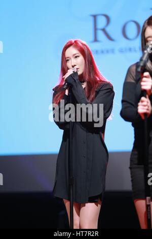 Séoul, Corée. 07Th Mar, 2017. Filles courageuses assister à la vitrine de leur 4ème mini-album Rollin à Séoul, Corée, le 07 mars, 2017.(La Chine et la Corée à l'homme) Credit : TopPhoto/Alamy Live News Banque D'Images