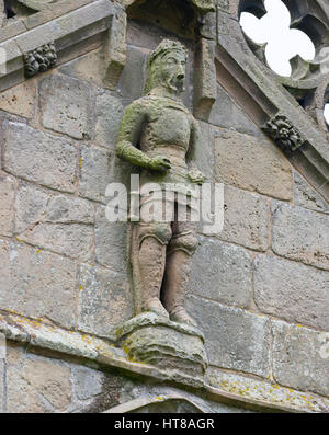 Staute de Henry IV sur l'église St Mary Magdalene à Bataille, Shrewsbury, Shropshire. Banque D'Images