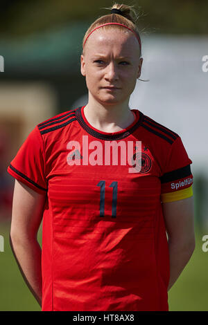 Anna Gerhardt de l'Allemagne pendant la match amical U19 entre l'Allemagne les femmes contre l'Ecosse Les femmes à La Manga Club sur 07 mars 2017, à la Manga Club, Espagne. (Photo bySergio Lopez/Pacific Press) Banque D'Images