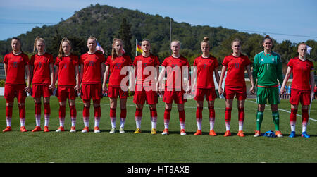 Au cours de l'équipe d'Allemagne match amical U19 entre l'Allemagne les femmes contre l'Ecosse Les femmes à La Manga Club sur 07 mars 2017, à la Manga Club, Espagne. (Photo bySergio Lopez/Pacific Press) Banque D'Images