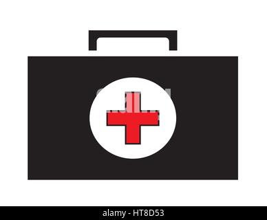 Trousse de premiers soins isolés vecteur icône fond blanc. Icônes médicale. Illustration de Vecteur