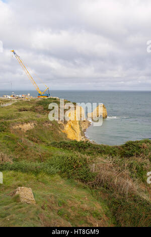 La Seconde Guerre mondiale demeure près du site d'Omaha Beach, Normandie, France Banque D'Images