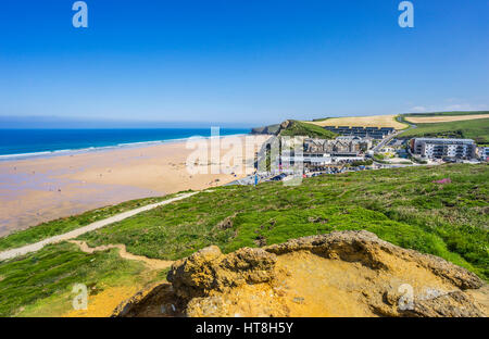 Royaume-uni, Cornwall, le Watergate Bay, plage et station balnéaire au nord de Newquay Banque D'Images