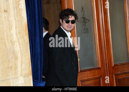 Roma, Italie. 05Th Mar, 2017. L'acteur Riccardo Scamarcio italien pendant une séance de film 'John Wick - Chapitre 2', film réalisé par Chad Stahelski Crédit : Matteo Nardone/Pacific Press/Alamy Live News Banque D'Images