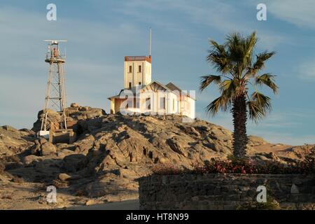 Ancien phare de l'île de requin, Luderitz Banque D'Images