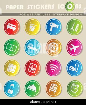 Tout simplement l'hôtel symbole pour les icônes et l'interface utilisateur web Illustration de Vecteur