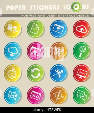 SEO et développement web icons pour symboles simplement Illustration de Vecteur