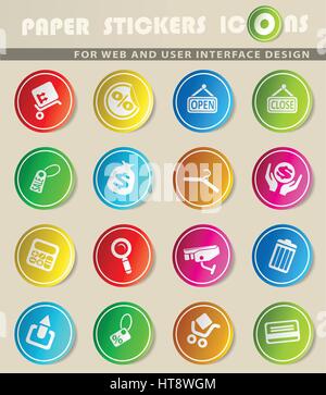 Symboles pour simplement commercial et de l'interface utilisateur web Illustration de Vecteur