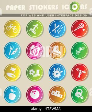 Sport web icons pour la conception d'interface utilisateur Illustration de Vecteur