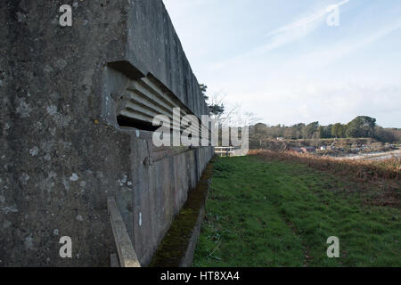 Studland Bay WW2 Bunker d'observation Banque D'Images