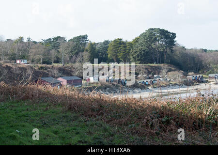 Plage du milieu, Studland, Dorset. Banque D'Images