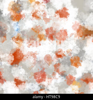 Les couleurs orange et blanc ciel nuageux, abstract background. Banque D'Images