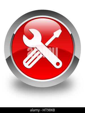 Icône Rouge Outils De Maintenance Sur Fond Blanc. Illustration ...