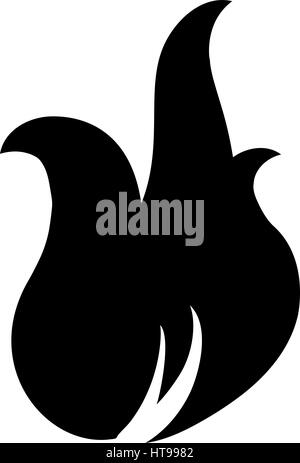 L'icône de l'incendie dans un style plat isolé sur fond blanc, pour la structure de votre site web, application, logo, interface utilisateur. Illustration vectorielle, EPS10. Illustration de Vecteur