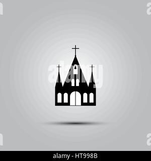 Symbole vecteur ou l'icône de l'édifice de l'église Illustration de Vecteur