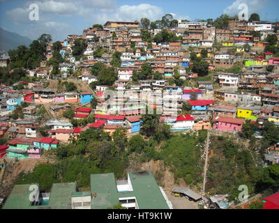 Les bidonvilles, VENEZUELA, CARACAS, San Agustin Banque D'Images