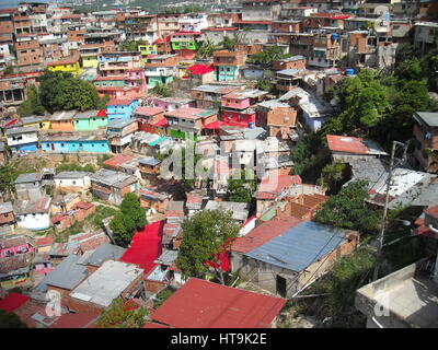 Les bidonvilles, VENEZUELA, CARACAS, San Agustin Banque D'Images