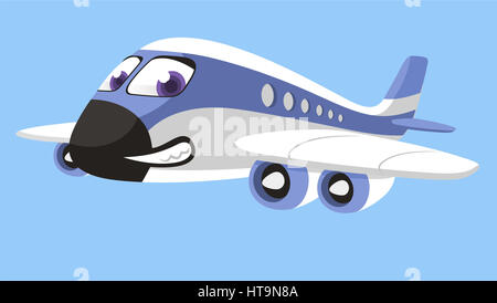 Caricature de l'avion Boeing avion Airbus A310 Banque D'Images