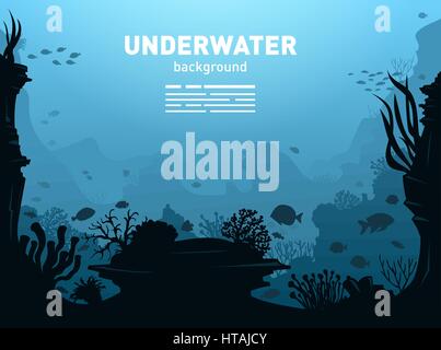 Background illustration sous-marine Illustration de Vecteur