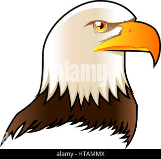 Icône de bouclier symbole Eagle head vector illustration. Banque D'Images