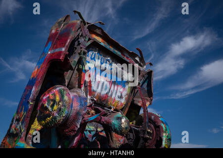 Cadillac Ranch, Amarillo, Texas, États-Unis Banque D'Images