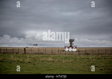 Vues de l'entrée de l'aérodrome à l'abandon maintenant dans l'aéroport Manston de Thanet, Margate Banque D'Images