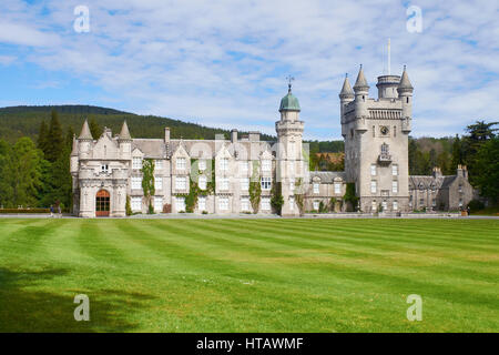 Le château de Balmoral Estate, Aberdeenshire, North East Highlands écossais. Banque D'Images