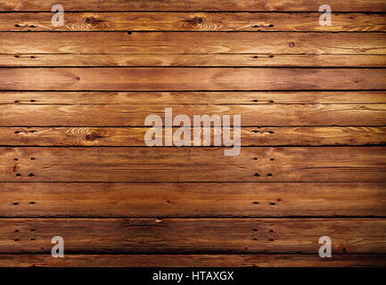 La verticale, de haut en bas Vue aérienne de planches en bois brun naturel grain texturé arrière-plan. Banque D'Images