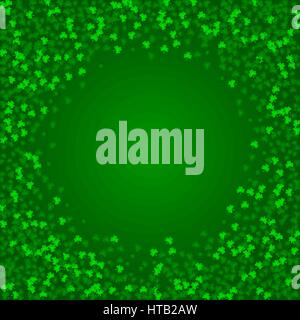 Square Saint Patricks Day contexte avec clover Illustration de Vecteur