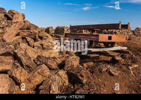 Le démantèlement de la tourbe dans la lande avec Goldenstedt, Basse-Saxe, la tourbe dans la lande, Torfabbau im Moor bei Goldenstedt Niedersachsen,, , Torf im Moor Banque D'Images