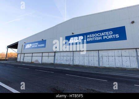 Associated British Ports affichage dynamique dans le Port de Garston. Banque D'Images