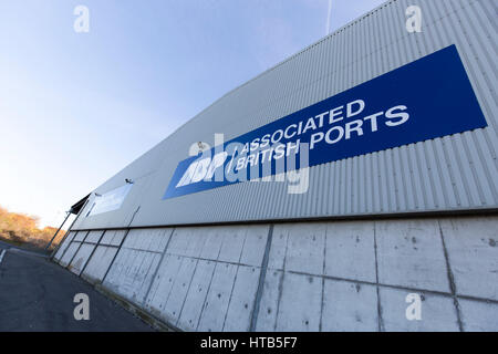 Associated British Ports affichage dynamique dans le Port de Garston. Banque D'Images